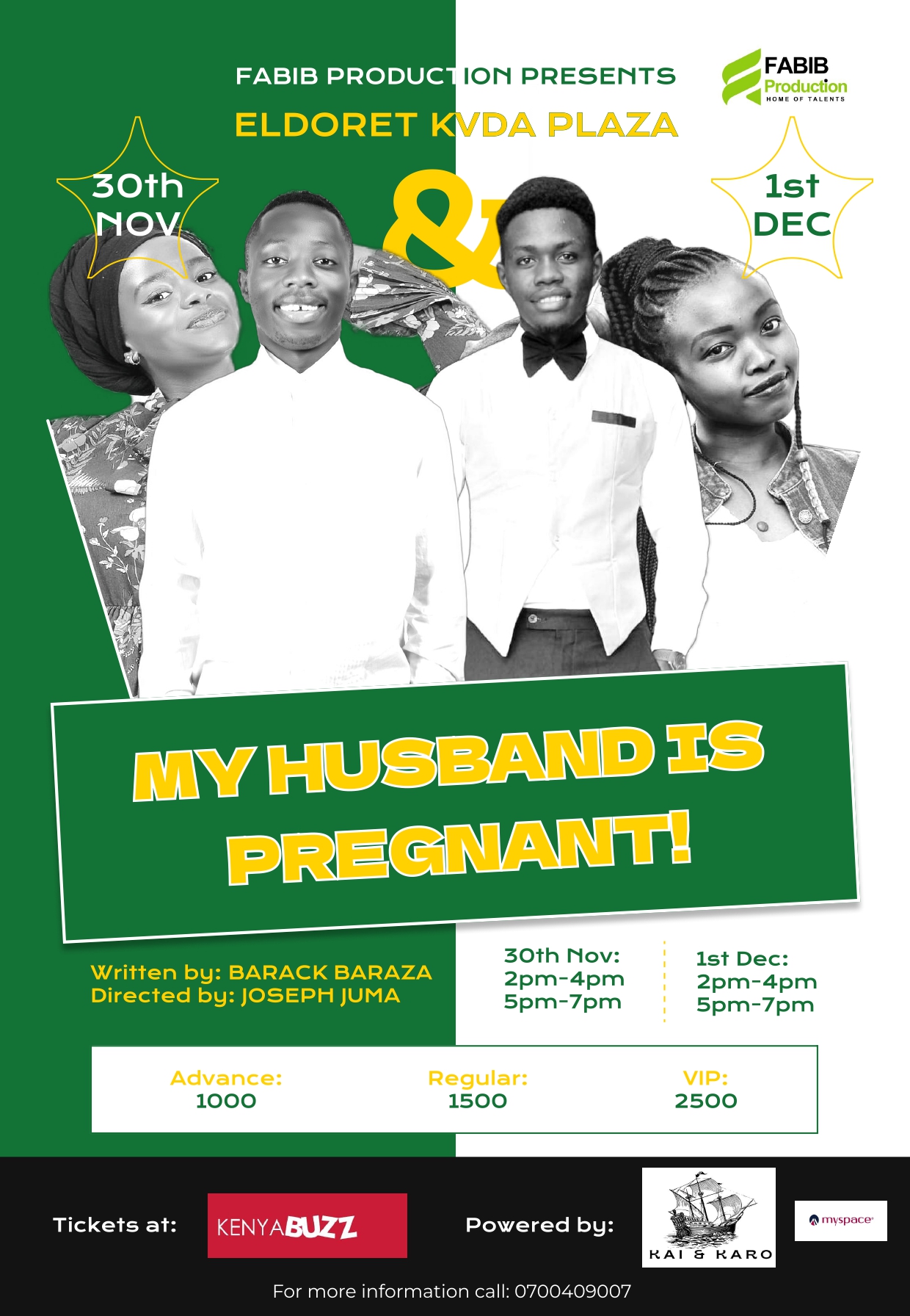 Get Ready for a Hilarious Twist: "My Husband is Pregnant!" at Eldoret KVD Plaza