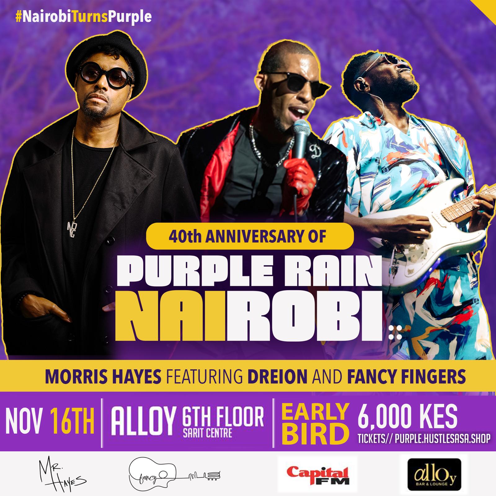 Nairobi Turns Purple: Celebrate Purple Rain's 40th Anniversary with Morris Hayes Live!