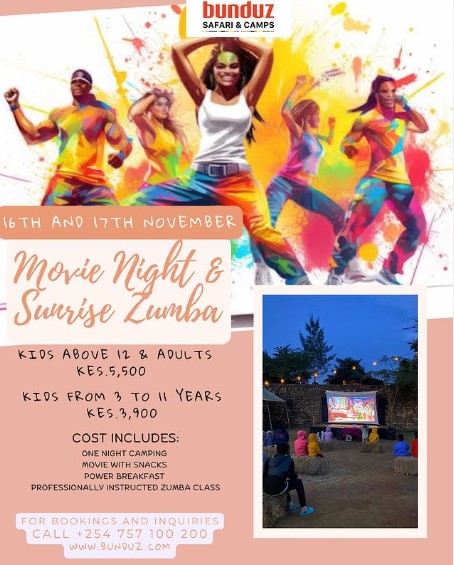 Join the Ultimate Sunrise Zumba and Movie Night Adventure with Bunduz!