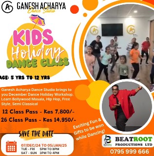 Kids' Holiday Bollywood Dance Classes in Nairobi with Ganesh Acharya Studio