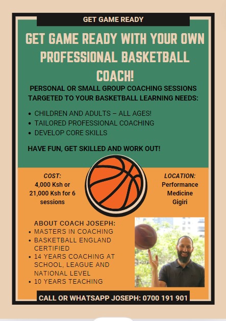 Basketball Coaching in Nairobi for Children and Adults with Coach Joseph