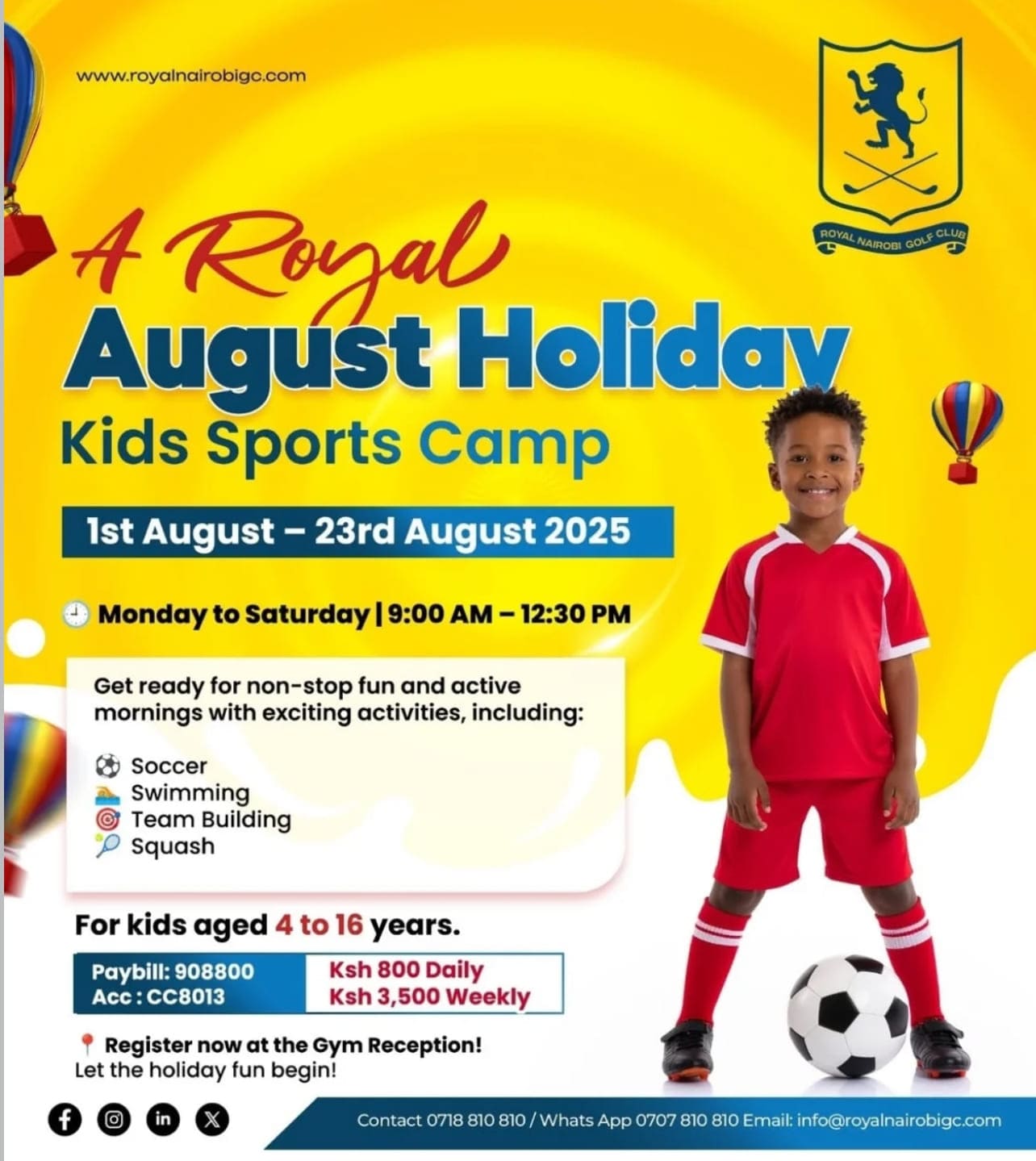 Fun Meets Fitness Royal Nairobi August Kids Sports Camp